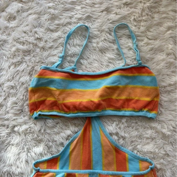 Princess Polly Orange and Blue Striped Dress - Picture 7 of 10